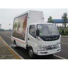 Low Price Foton 4*2 mobile led screen truck with video,P10 display trucks